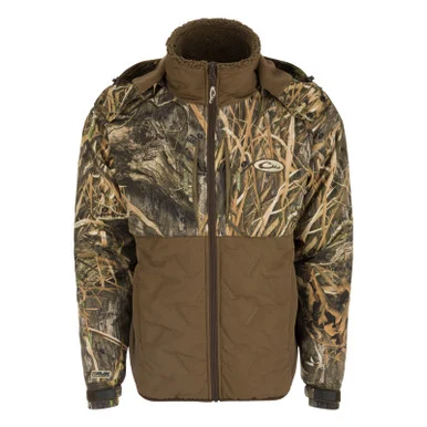 DRAKE LST Guardian Flex Double Down Eqwader Full Zip Hooded Shadowgrass Habitat Jacket (DW7350-022)