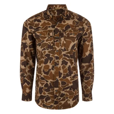DRAKE Men's EST Wingshooter Trey Old School LS Shirt (DW0093-016)