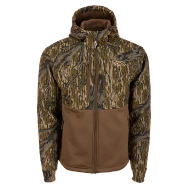 DRAKE Men's MST Hole Shot Hooded Windproof Eqwader Full Zip Original Treestand Two-Tone Jacket (DW7390-032T)