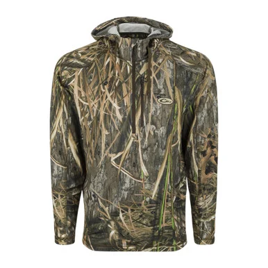 DRAKE MST Breathlite 1/4 Zip Mossy Oak Shadow Grass Habitat Hoodie (DW2145-022)
