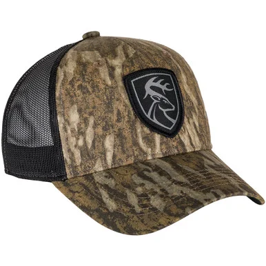 DRAKE Non-Typical Logo Mesh-Back Patch Logo Mossy Oak Bottomland Cap (DNT8015-006)