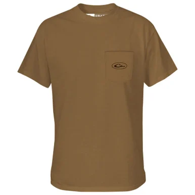 DRAKE Standing Black Lab Medal Bronze Heather Short Sleeve T-Shirt (DT9654-MBR)