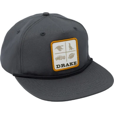 DRAKE X Lost Hat DDTF Goat Rope Gunmetal/Black OSFM Cap (DH4201-GMB)