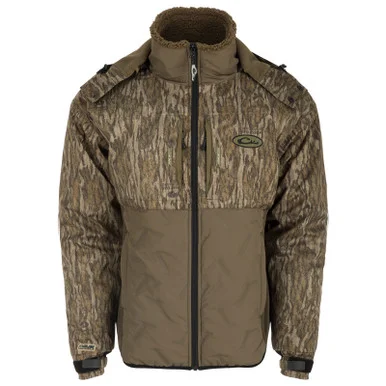 DRAKE Youth LST Guardian Flex Double Down Eqwader Bottomland Full Zip Jacket w/ Hood (DW7350-YTH-006)