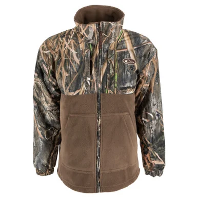 DRAKE Youth MST Eqwader Mossy Oak Blades Habitat Full Zip Jacket (DW3040-022)