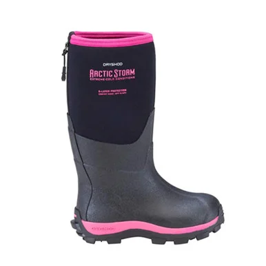 DRYSHOD Kids Arctic Storm Black/Pink Boot (ARS-KD-PN)