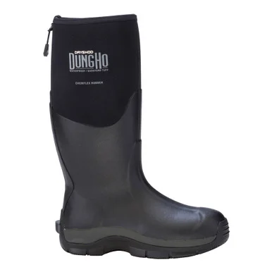 DRYSHOD Mens Dungho Hi Barnyard Tough Black/Grey Boot (DNG-MH-BK)
