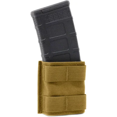 ESSTAC Single 5.56 Shorty KYWI 2x Fight Light Malice Coyote Brown Mag Pouch w/ Webbing (556.S.S-2xFLM-COY)
