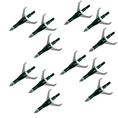 EXCALIBUR X-ACT 100 gr. 3x4 Pack Stainless. 3-Blade, 1 7/16 Dia. Mechanical Broadheads (12pcs) (6672-x4-BUNDLE)