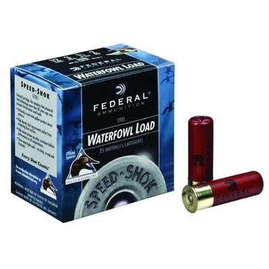 FEDERAL Speed-Shok Waterfowl 10 Gauge 3.5in T Steel Ammo, 25 Round Box (WF107T)