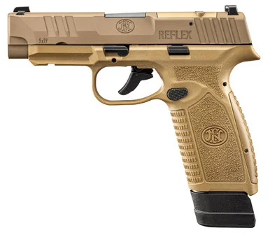 FN Reflex XL MRD, 9MM, 3.80" Barrel, 15/18 Rds, Flat Dark Earth