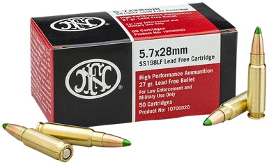 FN SS198LF, 5.7x28mm, 27gr JHP, 50 Rds, Lead-Free