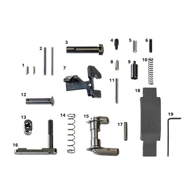 Geissele Automatics AR-15 Super Duty Lower Parts Kit, Black