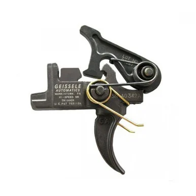 Geissele Automatics Hi-Speed National Match 2-Stage Curved Trigger Set, Large Pin, Adjustable
