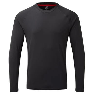 GILL Men's UV Tec Long Sleeve Charcoal Crew Neck Tee (UV011C)