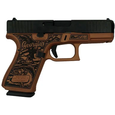 GLOCK 19 Gen 5 9mm 4.02in 3x15rd Custom Georgia Clay Semi-Auto Pistol (PA195S203 MODGACL)