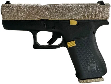 GLOCK 43X, 9MM, 3.41" Barrel, 10+1 Rds, Midas Glitter