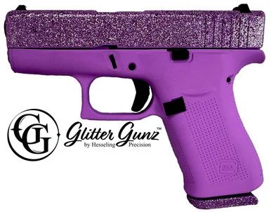GLOCK 43X, 9MM, 3.41" Barrel, 10 Rds, Lux Purple Glitter