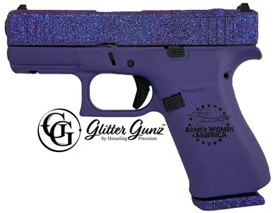 GLOCK 43X MOS, 9MM, 3.41" Barrel, 10 Rds, Glitter Gunz AWA