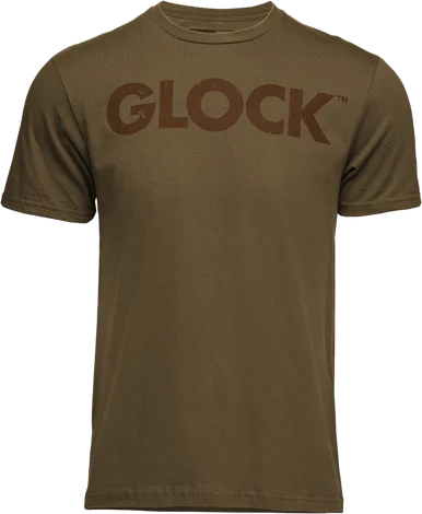 Glock Caliber, Coyote Tan, Ringspun Cotton, Short Sleeve, Large