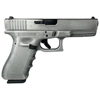 Glock G17 Gen 3, 9MM, 4.49" Barrel, 17 Rds, Crushed Distressed Silver