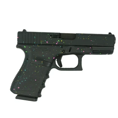 Glock G19 Gen 3, 9MM, 4.01" Barrel, 15 Rds, Multi-Color Paint Splatter Black Base