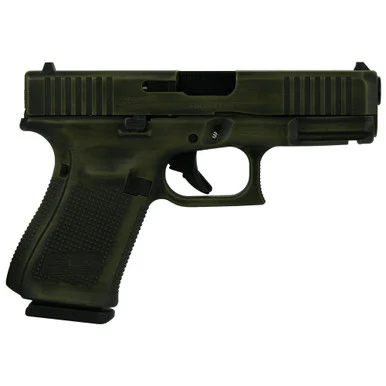 Glock G19 Gen 5, 9MM Luger, 4.02" Barrel, 15 Rds, Distressed Bazooka Green
