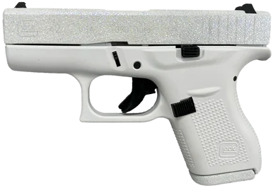 Glock G42 Gen3, 380 ACP, 3.25" Barrel, 6+1 Rds, Frost Glitter Cerakote