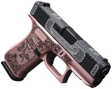 Glock G43X, 9MM, 3.41" Barrel, 10+1 Rds, Rose Gold Lace w/Rose Cerakote
