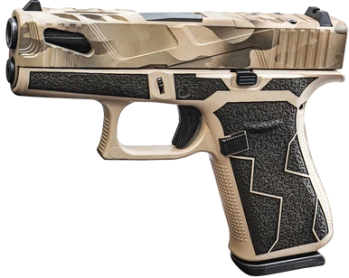 Glock G43X, 9MM, 3.41" Barrel, 10 Rds, Tan/Black Cerakote