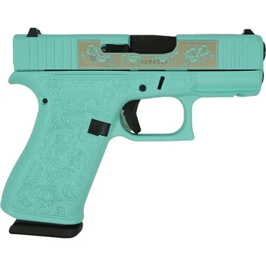 Glock G43X, 9MM Luger, 3.41" Barrel, 10 Rds, Robin's Egg Blue