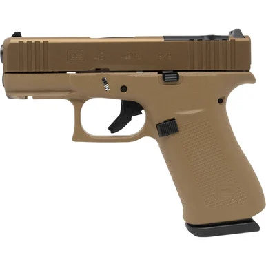 Glock G43X MOS, 9MM, 3.41" Barrel, 10 Rds, Coyote