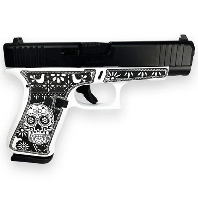 Glock G48 Gen 5, 9MM Luger, 4.17" Barrel, 10 Rds, Sugar Skull White & Black