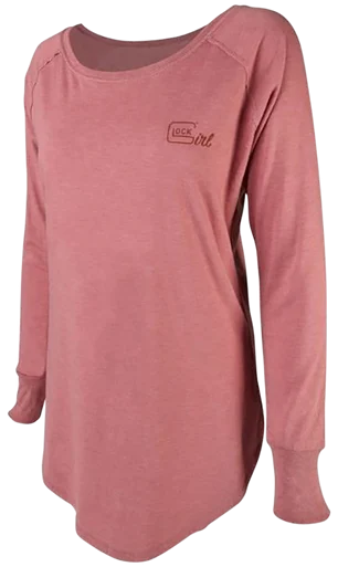 Glock Girl Confidence Tunic, Blush, Long Sleeve, Cotton/Polyester/Rayon