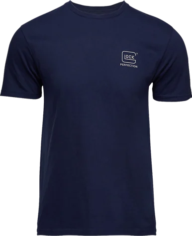 Glock Strong Tee, Navy Ringspun Cotton, Short Sleeve, Medium