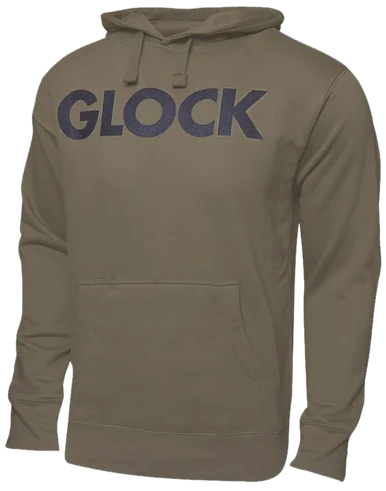 Glock Traditional Hoodie, OD Green, Durable Soft Fabric, Long Sleeve, Large
