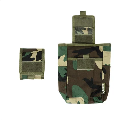 GRITR Tactical Molle Dump Pouch, Foldable Dump Bag for Belts, M81