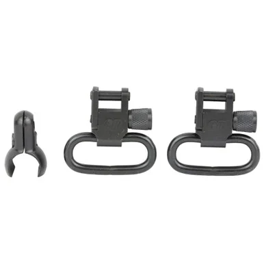 GrovTec GTSW40, Two Piece Barrel Band, Black Oxide Finish, Black, Includes (2) GT Locking Swivels, (1) .420" - .470" Clip On Stud, (1) Wood Screw Stud, (2) Spacers GTSW40
