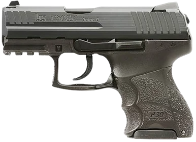 Heckler & Koch P30SK V1, 9mm, 3.27" Barrel, 15 Rds, Black Cerakote