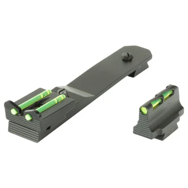 Hi-Viz Litewave, Front & Rear Sight Set, Fits Henry Rifles, Front Sight Includes Green Red And White Litepipes, Rear Sight Includes Two Non-Replaceable Green Litepipes HHVS500