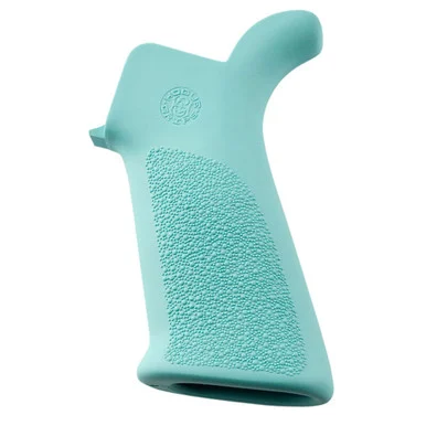 HOGUE AR-15/M-16 OverMolded Aqua Rubber Grip Beavertail with No Finger Grooves (13034)