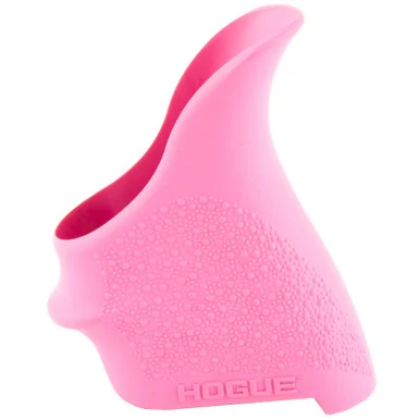 Hogue HandALL Beavertail Grip, Fits Glock 42/43, Rubber, Finger Grooves, Pink 18207