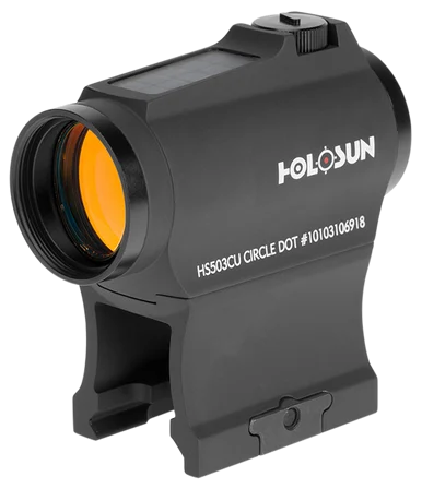 Holosun HS503CU, 2 MOA Red Dot/65 MOA Circle Multi Reticle, Black Anodized