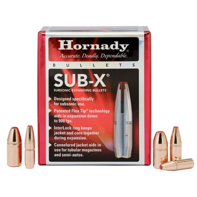 Hornady Sub-X, .458 Diameter, 410 Grain, Flex Tip, 50 Count 45052