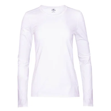 HOT CHILLYS Women's Micro-Elite Chamois White Crewneck Shirt (HC9908-823)