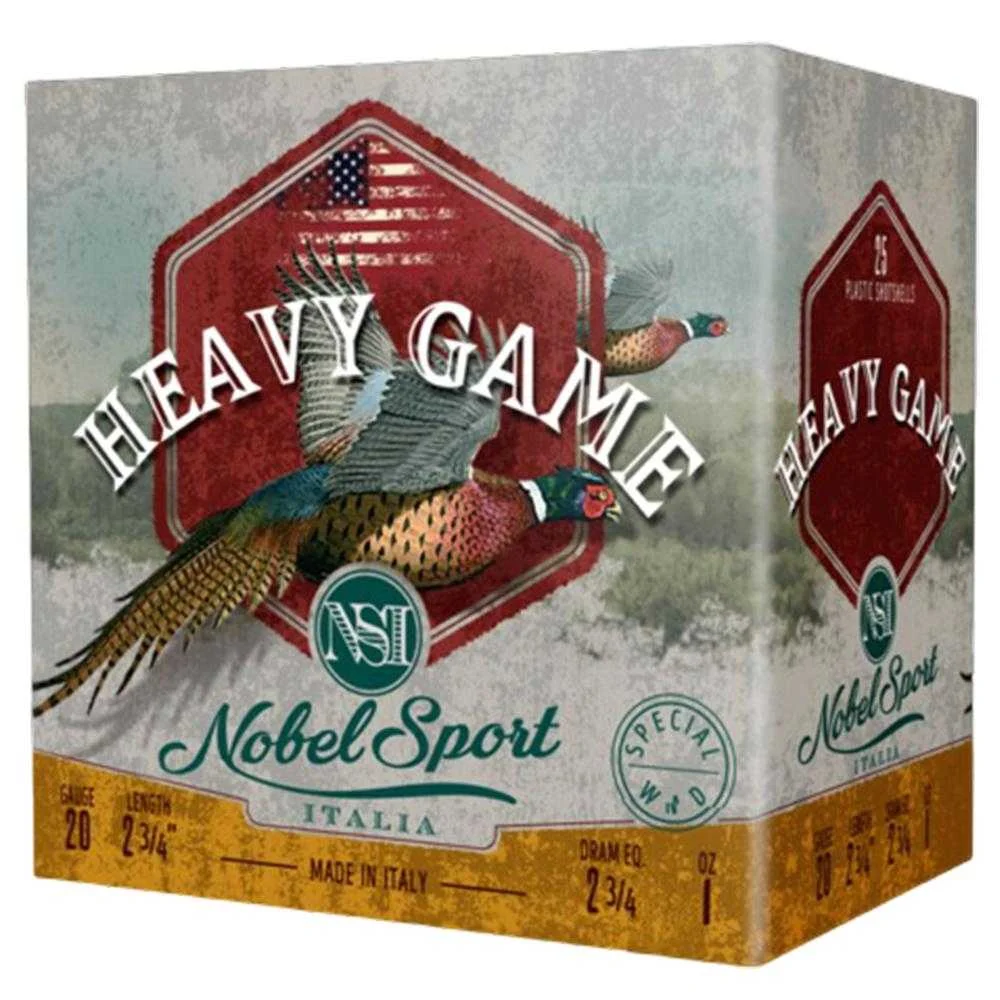 Nobel Sport Heavy Game 20 ga 2-3/4″ 1 oz #6 25ct