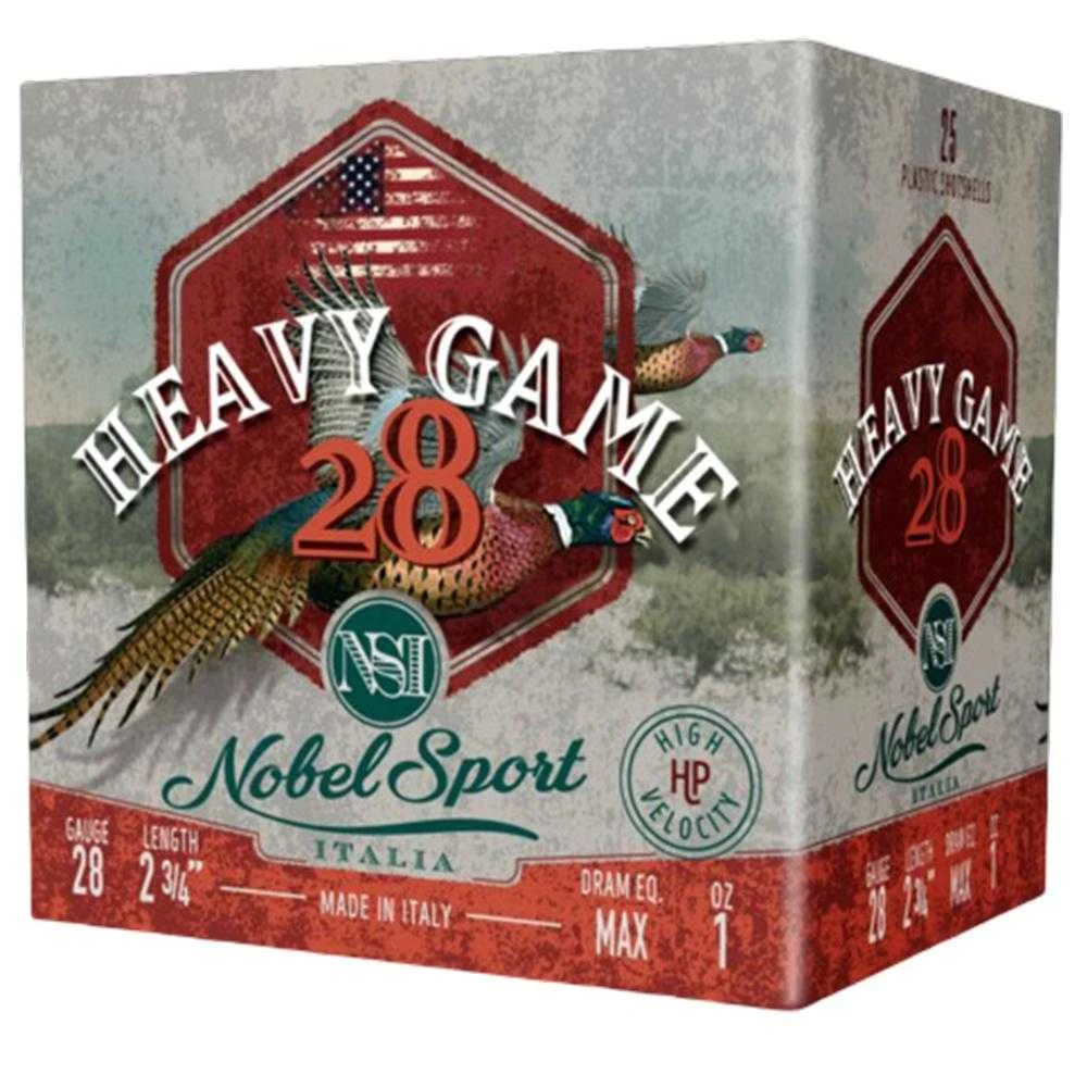 Nobel Sport Heavy Game 28 ga 2-3/4″ 1 oz #8 25/ct