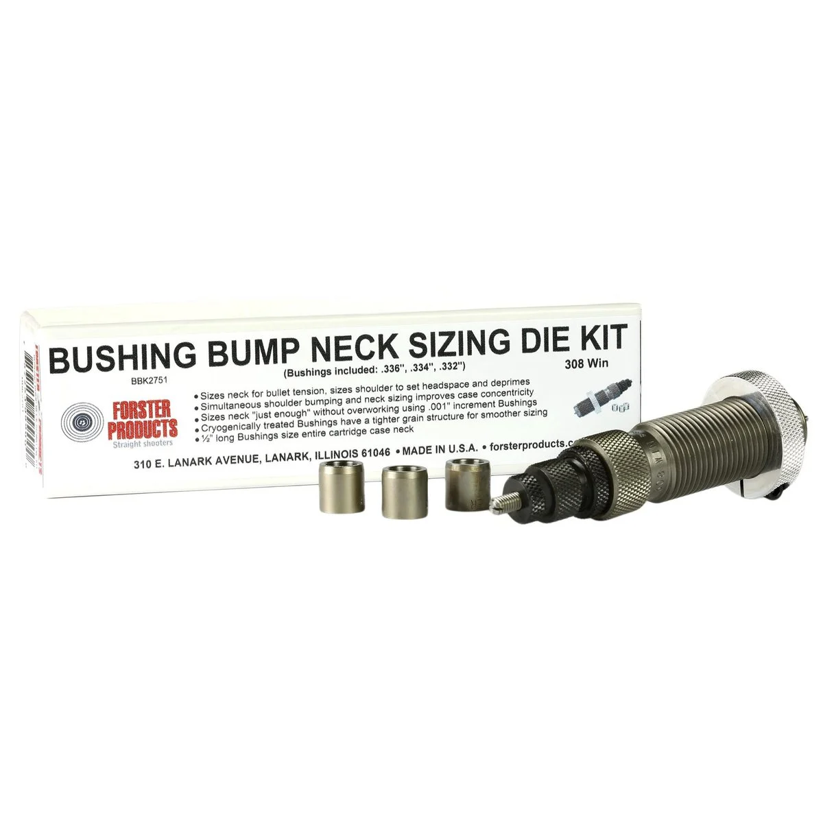 Forster 6mm Creedmoor Bushing Bump Neck Die Kit