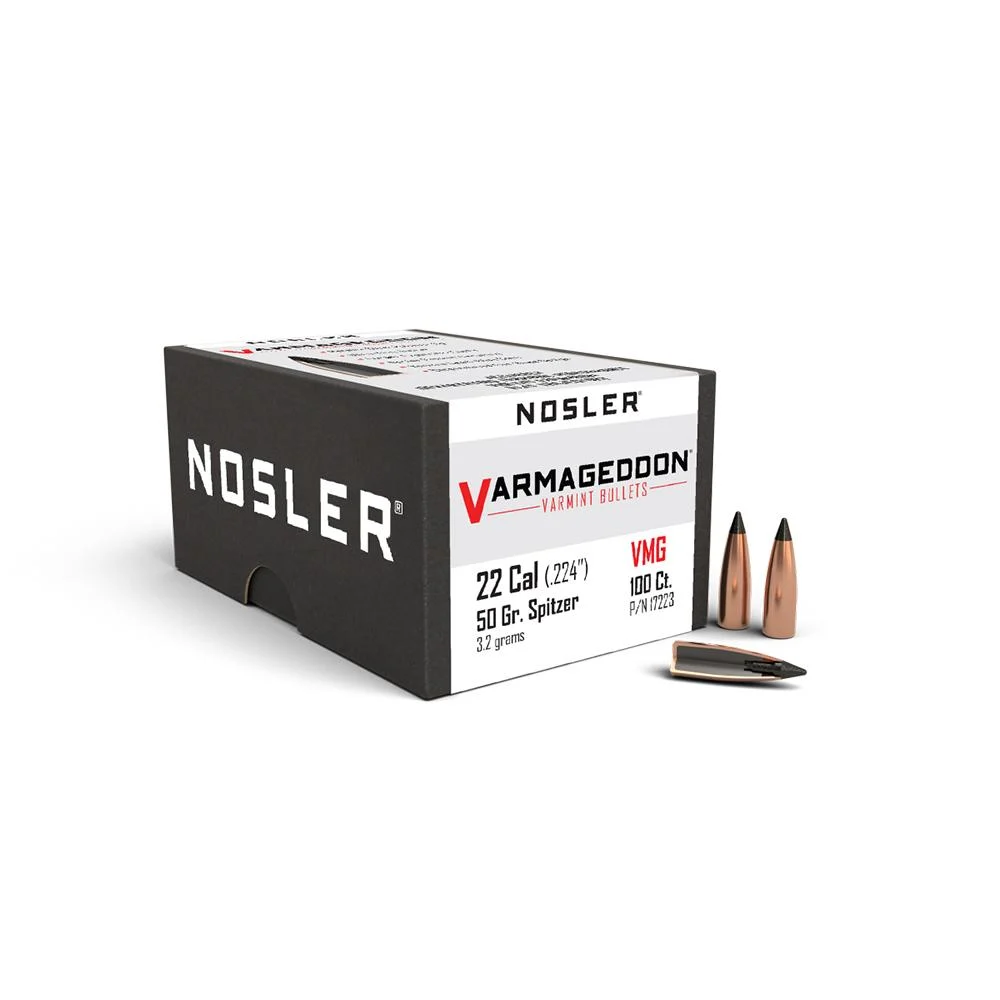 Nosler VarMageddon .22 Cal (.224) 50 gr FB-TIPPED — 100 ct