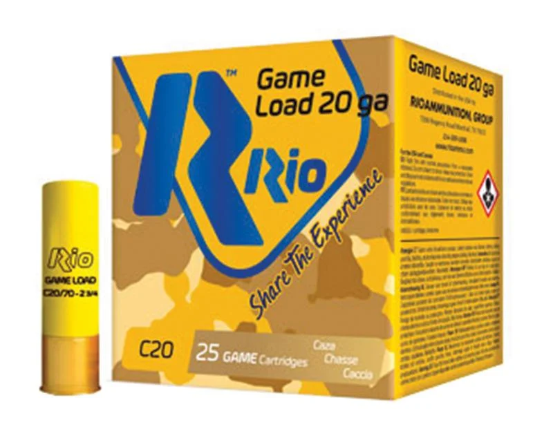 Rio Ammunition Field Low Recoil 20 ga 2-3/4″ 1 oz #7.5 25ct